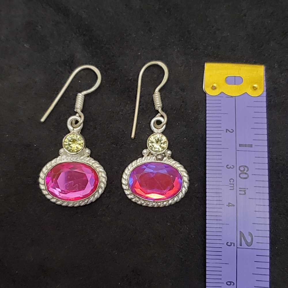 925 Silver Semi-precious Stones Handmade Earrings